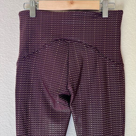Spanx | NWT Size S Sara Blakely Leggings Metallic Mist 1wine Rose Gold - Picture 9 of 16